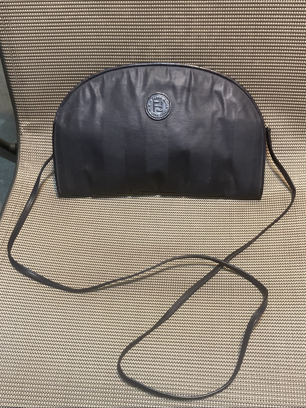 Fendi Black Half-Moon Crossbody Bag